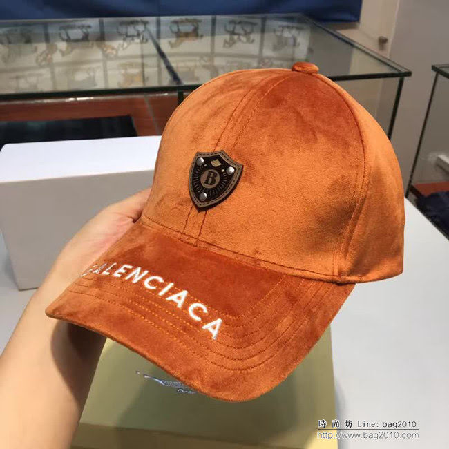 BALENCIAGA巴黎世家 原單刺繡LOGO款 時尚潮流燈芯絨棒球帽 LLWJ8594